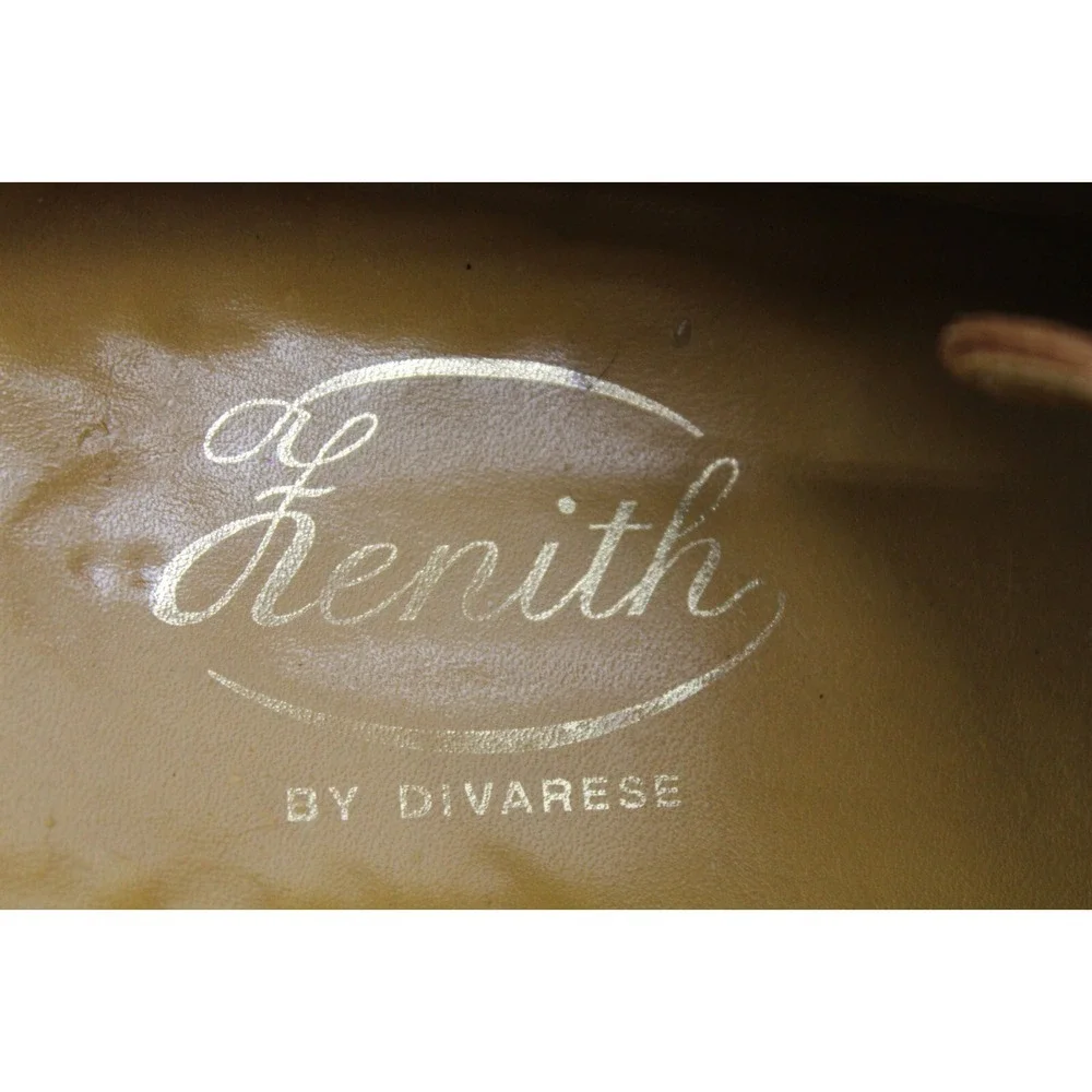 VTG Zenith by Divarese Brown‎ Pebbled Leather Oxford Dress Shoes Men Size 43